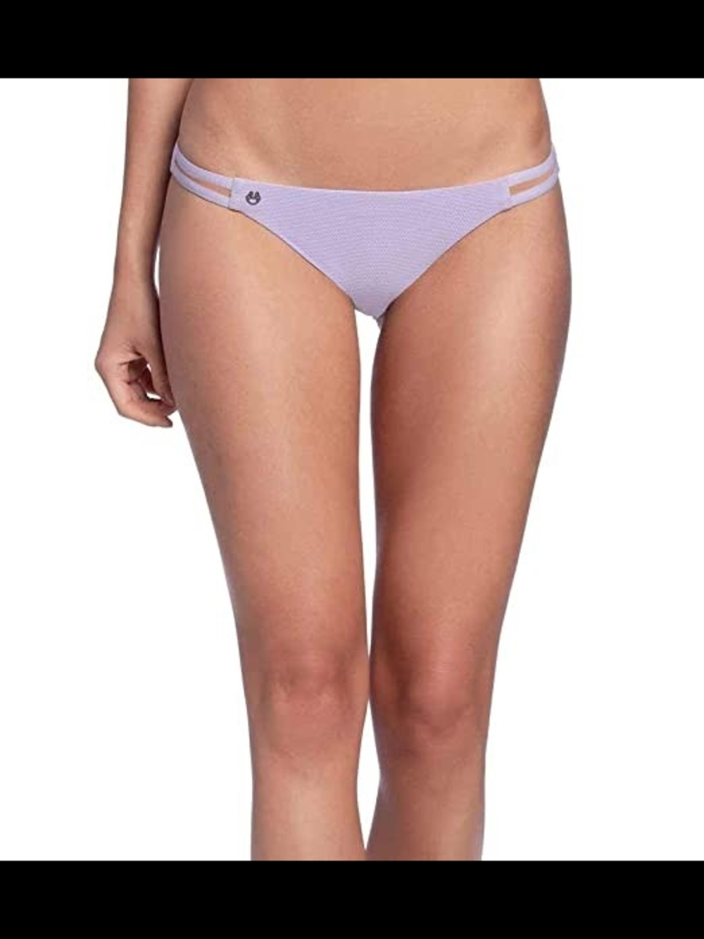 Maaji Lilac Ribbed Double-strap Bikini Bottom Size L